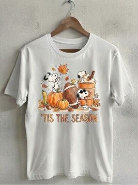 Snoopy 'Tis The Season Fall Graphic Tee - White